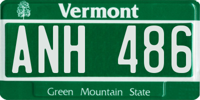 VT license plate ANH486