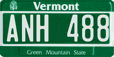 VT license plate ANH488
