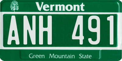 VT license plate ANH491