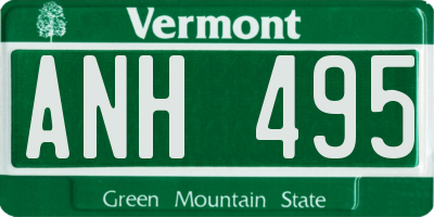 VT license plate ANH495