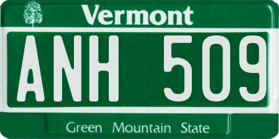 VT license plate ANH509