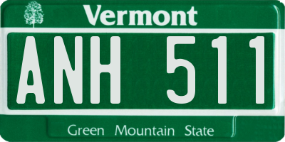VT license plate ANH511