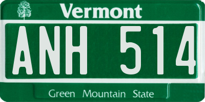 VT license plate ANH514