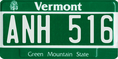 VT license plate ANH516