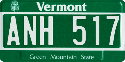 VT license plate ANH517