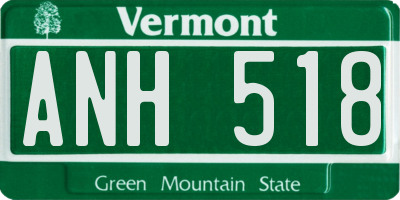 VT license plate ANH518