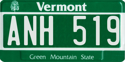 VT license plate ANH519
