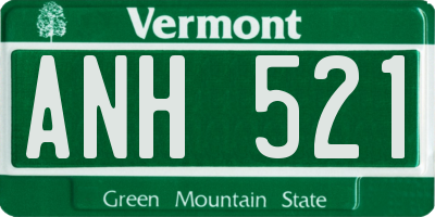 VT license plate ANH521