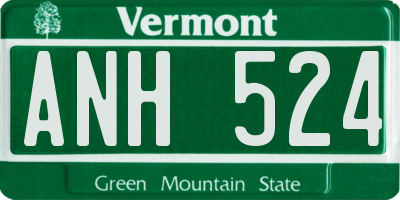 VT license plate ANH524