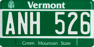 VT license plate ANH526