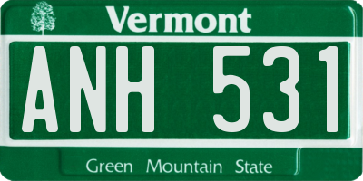 VT license plate ANH531