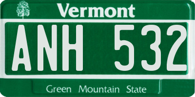 VT license plate ANH532