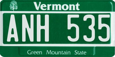 VT license plate ANH535