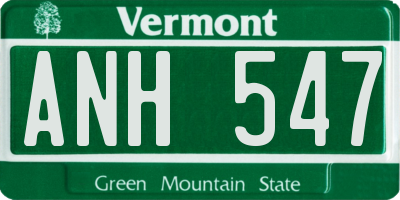 VT license plate ANH547