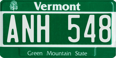 VT license plate ANH548