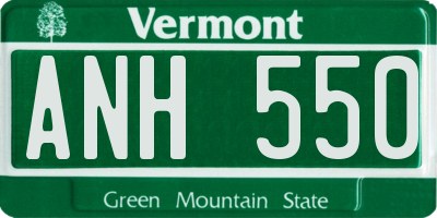 VT license plate ANH550
