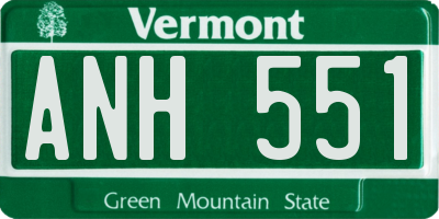 VT license plate ANH551