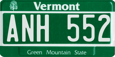 VT license plate ANH552