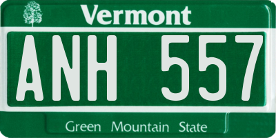 VT license plate ANH557