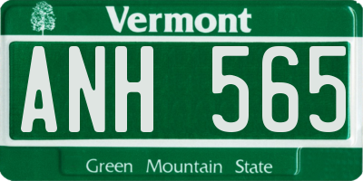 VT license plate ANH565