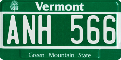VT license plate ANH566
