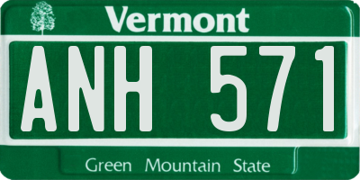 VT license plate ANH571