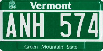VT license plate ANH574