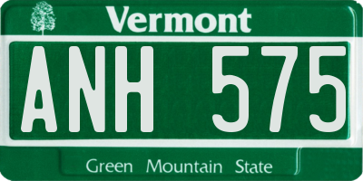 VT license plate ANH575