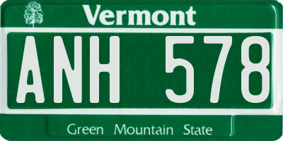 VT license plate ANH578