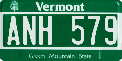 VT license plate ANH579