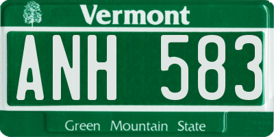 VT license plate ANH583