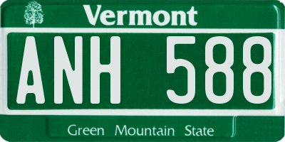 VT license plate ANH588