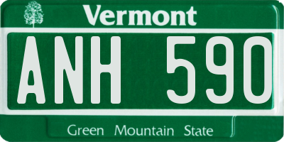 VT license plate ANH590