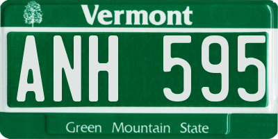 VT license plate ANH595