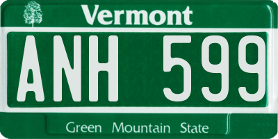 VT license plate ANH599