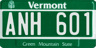 VT license plate ANH601