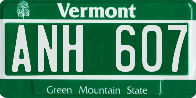 VT license plate ANH607