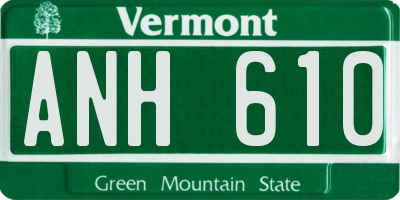 VT license plate ANH610