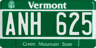 VT license plate ANH625