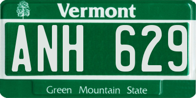 VT license plate ANH629