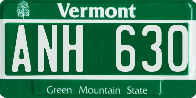 VT license plate ANH630
