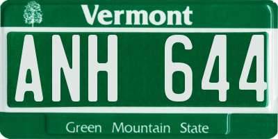 VT license plate ANH644