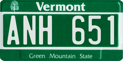 VT license plate ANH651
