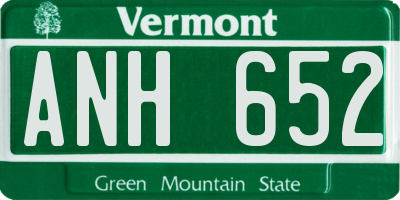 VT license plate ANH652