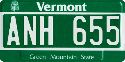 VT license plate ANH655