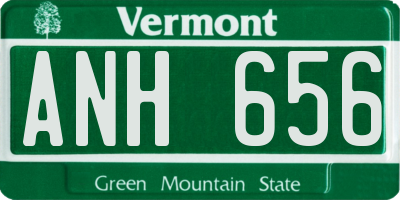 VT license plate ANH656