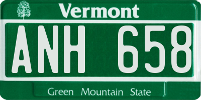 VT license plate ANH658