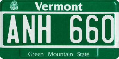 VT license plate ANH660