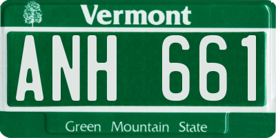 VT license plate ANH661