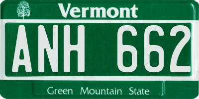 VT license plate ANH662